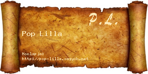 Pop Lilla névjegykártya